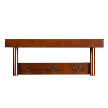 Load image into Gallery viewer, Entryway Hanging Wood Coat Rack with 3 Double Hooks-Brown