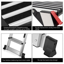 Load image into Gallery viewer, 330 lbs Aluminum Folding Non-slip Drywall Step Stool Ladder