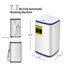 Load image into Gallery viewer, 7.7 lbs Compact Full Automatic Washing Machine with Heating Function Pump