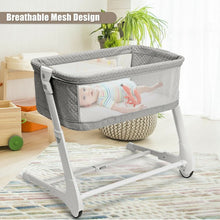 Load image into Gallery viewer, Baby Height Adjustable Bassinet w/ Washable Mattress-Gray