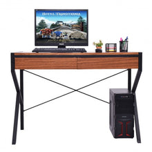 Load image into Gallery viewer, Wooden Top Computer Desk Sturdy Workstation
