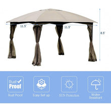 Load image into Gallery viewer, 11.5' x 11.5' Fully Enclosed Outdoor Gazebo with Removable 4 Walls