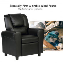 Load image into Gallery viewer, Kids Recliner Armchair Sofa-Black