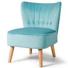 Load image into Gallery viewer, Armless Accent Chair Tufted Velvet Leisure Chair-Green