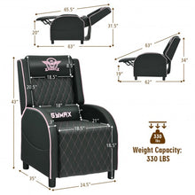 Load image into Gallery viewer, Massage Gaming Recliner Chair w/Headrest & Adjustable Backrest- Home Theater-PI