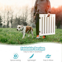Load image into Gallery viewer, 24" Folding Wooden Freestanding Pet Gate Dog Gate with 360° Hinge -White