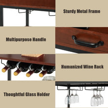 Load image into Gallery viewer, 3 Tier Trolley Cart Kitchen Island Serving Bar Cart