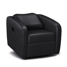 Load image into Gallery viewer, Contemporary Foldable-Back Leather Manual Recliner Sofa Chair-Black