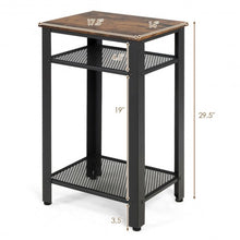 Load image into Gallery viewer, 3-Tier Industrial Tall Nightstand Side End Telephone Table