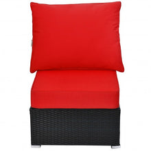 Load image into Gallery viewer, Deep Seat Chair Cushion Pads Set with Rope Belts for Indoor and Outdoor-Red