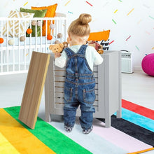 Load image into Gallery viewer, Wooden Kids Toy Storage Organizer with Lid-Gray