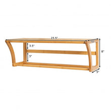 Load image into Gallery viewer, Bamboo Towel Bar Wall Mounted Storage Towel Rack Bathroom Shelf