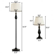 Load image into Gallery viewer, 3 pcs Brushed Nickel Lamp Set-Black