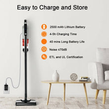 Load image into Gallery viewer, Cordless Lightweight Vacuum Cleaner with Rechargeable Battery