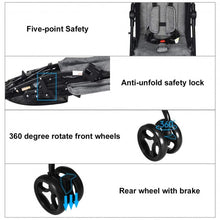 Load image into Gallery viewer, Foldable Lightweight Baby Infant Travel Umbrella Stroller-Dark Gray