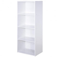 Load image into Gallery viewer, 4 Tier Open Shelf Storage Display Cabinet-White