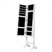 Load image into Gallery viewer, Attractive Rectangle Mirrored Jewelry Cabinet-White