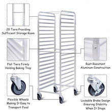 Load image into Gallery viewer, 26" x 20" x 70" 20 Sheet Aluminum Pan Rolling Bakery Rack