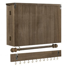 Load image into Gallery viewer, Vintage Wood Wall Mounted Jewelry Organizer Barndoor Decor Jewelry Holder Box