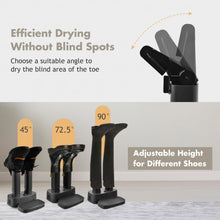 Load image into Gallery viewer, 2-Shoe Electric Shoe Dryer with Portable Adjustable Warmer for Boots and Socks -Gray