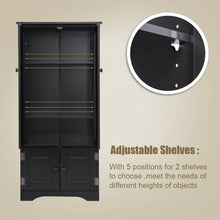 Load image into Gallery viewer, Accent Storage Cabinet Adjustable Shelves-Black