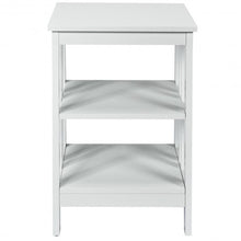 Load image into Gallery viewer, 3-tier Side Table Nightstand with Stable Structure-White