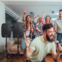 Load image into Gallery viewer, Dual Portable 2-Way Powered PA Speaker System