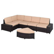 Load image into Gallery viewer, 6 Pcs Patio Furniture Set Rattan Wicker Table Shelf