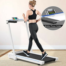 Load image into Gallery viewer, 2.25HP 3-in-1 Folding Treadmill with Table Speaker Remote Control-White