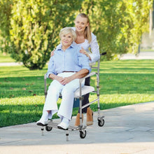 Load image into Gallery viewer, Aluminum Medical Transport Commode Wheelchair Shower Chair -White