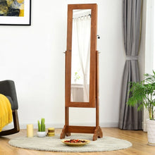 Load image into Gallery viewer, Lockable Jewelry Cabinet Armoire Standing Jewelry Holder Organizer