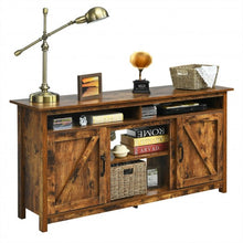 Load image into Gallery viewer, 60”Industrial TV Stand Entertainment Center with Shelve and Cabinet-Brown