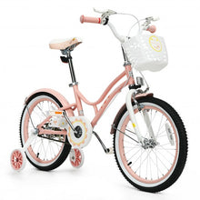 Load image into Gallery viewer, Babyjoy 18" Kids Bike Toddlers Adjustable Freestyle Bicycle w/Training Wheels-PI