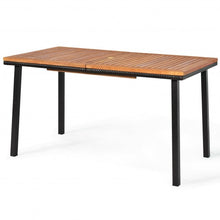 Load image into Gallery viewer, 55" Patio Rattan Dining Table with Umbrella Hole