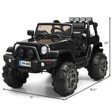 Load image into Gallery viewer, 12V Kids Remote Control Riding Truck Car with LED Lights-Black