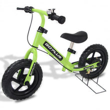 Load image into Gallery viewer, 12" Four Colors Kids Balance Bike Scooter with Brakes and Bell-Green