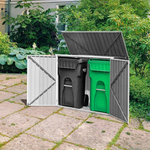 Load image into Gallery viewer, Horizontal Storage Shed 68 Cubic Feet for Garbage Cans