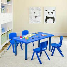 Load image into Gallery viewer, Kids Plastic Rectangular Learn and Play Table-Blue