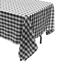 Load image into Gallery viewer, 10 Pcs 60" x 126" Rectangular Polyester Party Tablecloth-Black