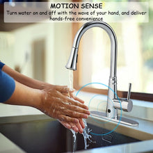 Load image into Gallery viewer, Pull-down Single Handle Dual Spray Chrome Kitchen Faucet