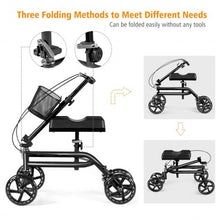 Load image into Gallery viewer, Medical Steerable Knee Walker with Dual Braking System-Black