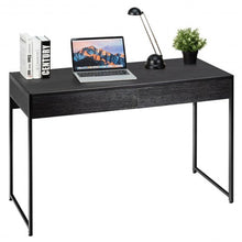 Load image into Gallery viewer, 2-Drawer Computer Desk Study Table Home Office Writing Workstation-Black