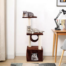 Load image into Gallery viewer, 37" Cat Tree Condo Scratch Post Kitten Pet House-Coffee