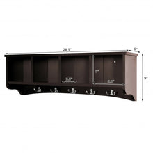 Load image into Gallery viewer, Hanging Entryway Shelf Coat Rack Wall Mounted Storage Cabinets-Brown