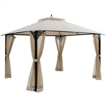 Load image into Gallery viewer, 12" x 10" Outdoor Double Top Patio Gazebo-Beige