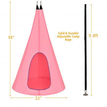 Load image into Gallery viewer, 32" Kids Nest Swing Chair Hanging Hammock Seat for Indoor and Outdoor-Pink