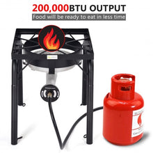 Load image into Gallery viewer, 200 000-BTU Portable Propane Single Burner with Adjustable Legs