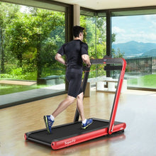 Load image into Gallery viewer, 4.75HP 2 In 1 Folding Treadmill with Remote APP Control-Red