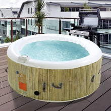 Load image into Gallery viewer, 4 Persons Portable Heated Bubble Massage Spa-Beige