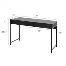 Load image into Gallery viewer, 2-Drawer Computer Desk Study Table Home Office Writing Workstation-Black